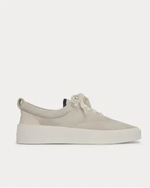 101 Leather-Trimmed Suede  Light gray low top sneakers