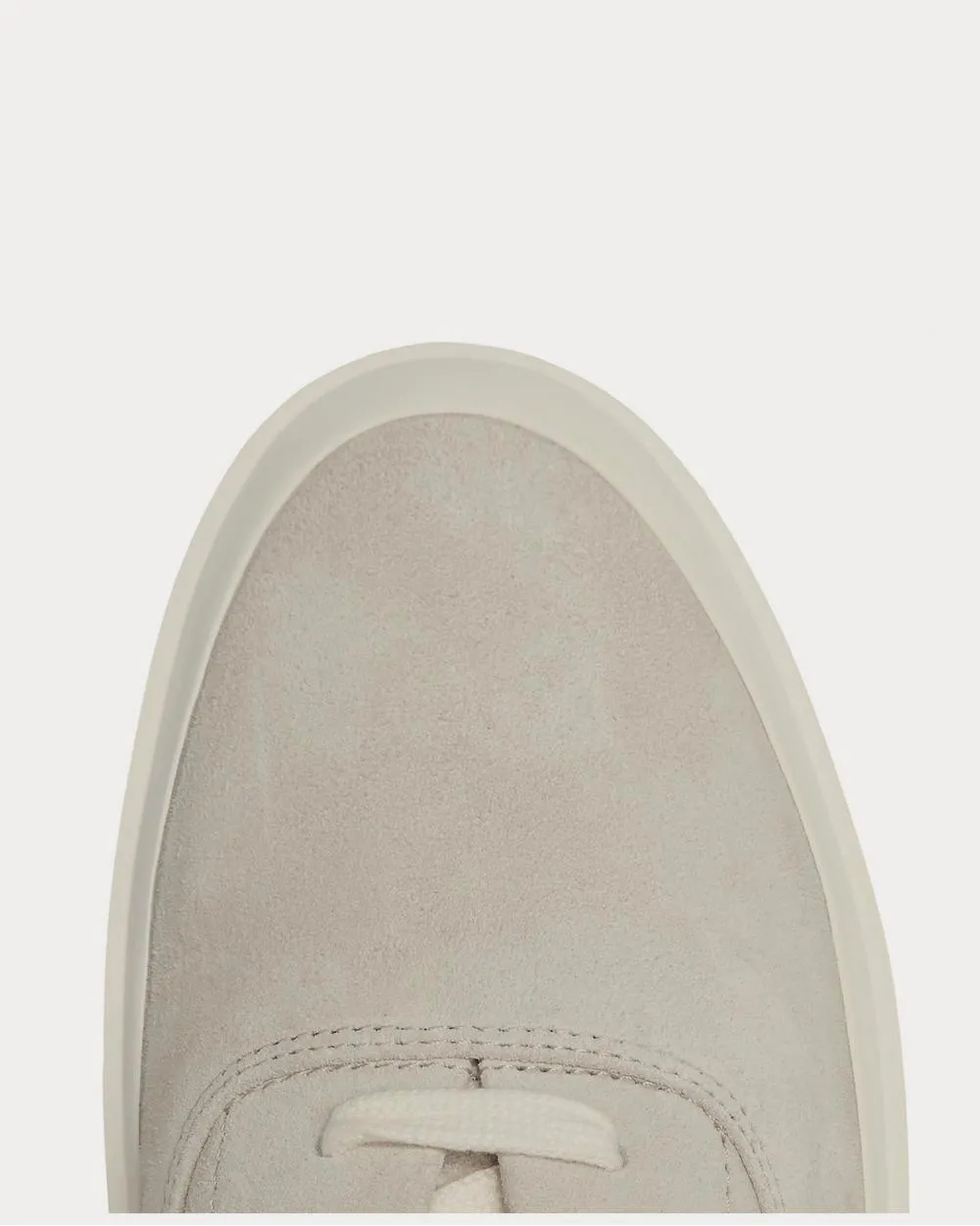 101 Leather-Trimmed Suede  Light gray low top sneakers