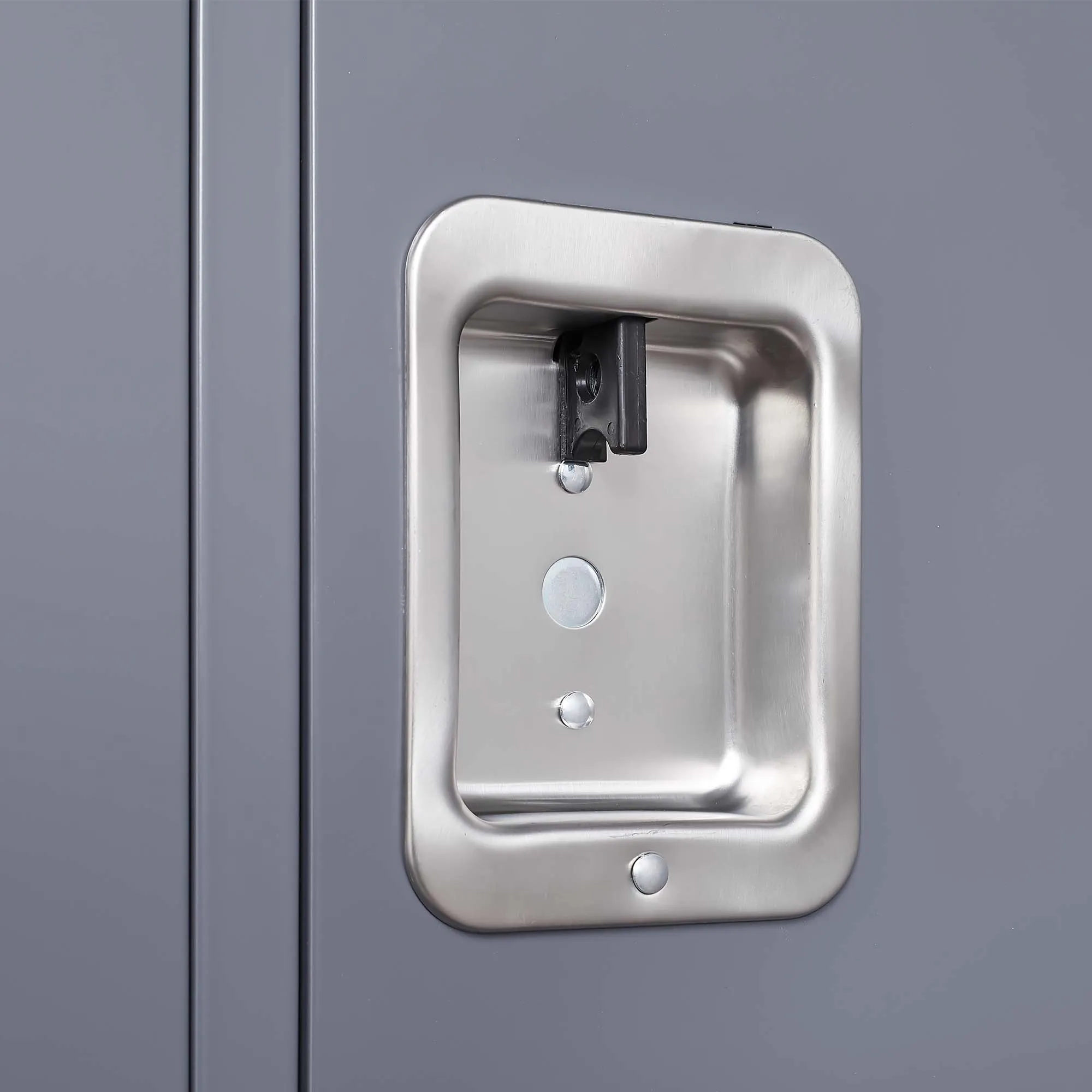 2-Door 66"H Metal Lockers w/ Lock for Employees, Storage Cabinet for Gym, Office, School, Garage - Gray