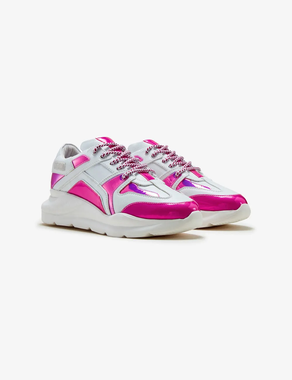 307 white pink holographic pvc chunky sneaker