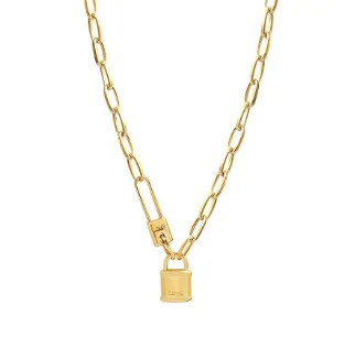 3Souls Jewelry Lock Pendant in Gold or Silver