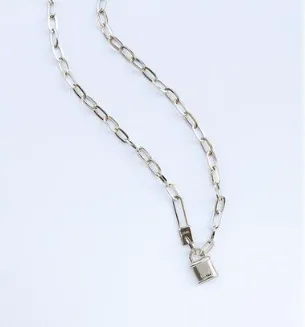 3Souls Jewelry Lock Pendant in Gold or Silver
