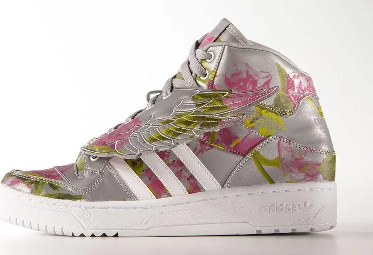 Adidas JS Wings 3M 'Floral' Sneakers, Silver