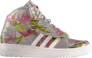 Adidas JS Wings 3M 'Floral' Sneakers, Silver