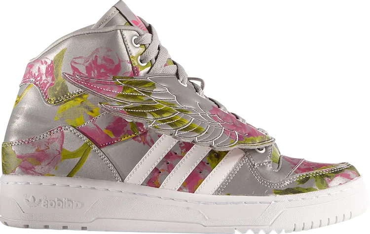 Adidas JS Wings 3M 'Floral' Sneakers, Silver