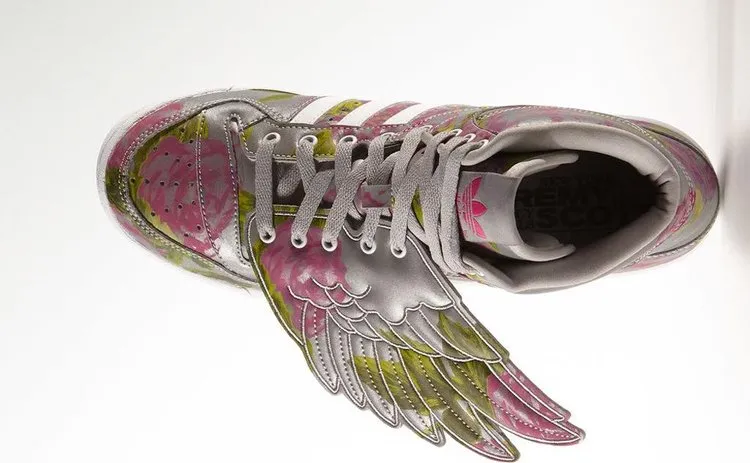 Adidas JS Wings 3M 'Floral' Sneakers, Silver