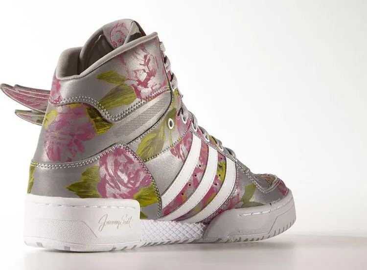 Adidas JS Wings 3M 'Floral' Sneakers, Silver