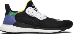 Adidas Pharrell x Solar Hu Glide 'Black' Sneakers, Black