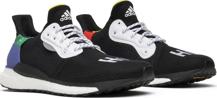 Adidas Pharrell x Solar Hu Glide 'Black' Sneakers, Black