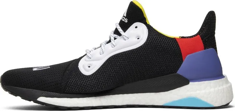 Adidas Pharrell x Solar Hu Glide 'Black' Sneakers, Black