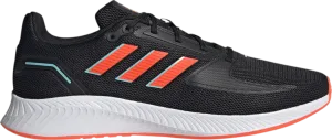 Adidas Run Falcon 2.0 'Black Solar Red' sneakers, gray