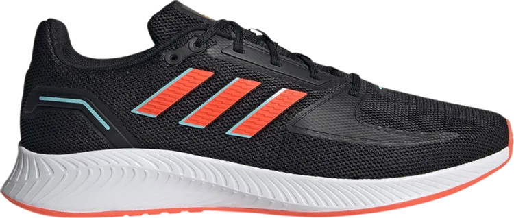 Adidas Run Falcon 2.0 'Black Solar Red' sneakers, gray