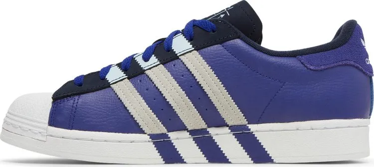 Adidas Superstar 'Extended Midfoot Stripes - Legacy Indigo' Sneakers, Blue