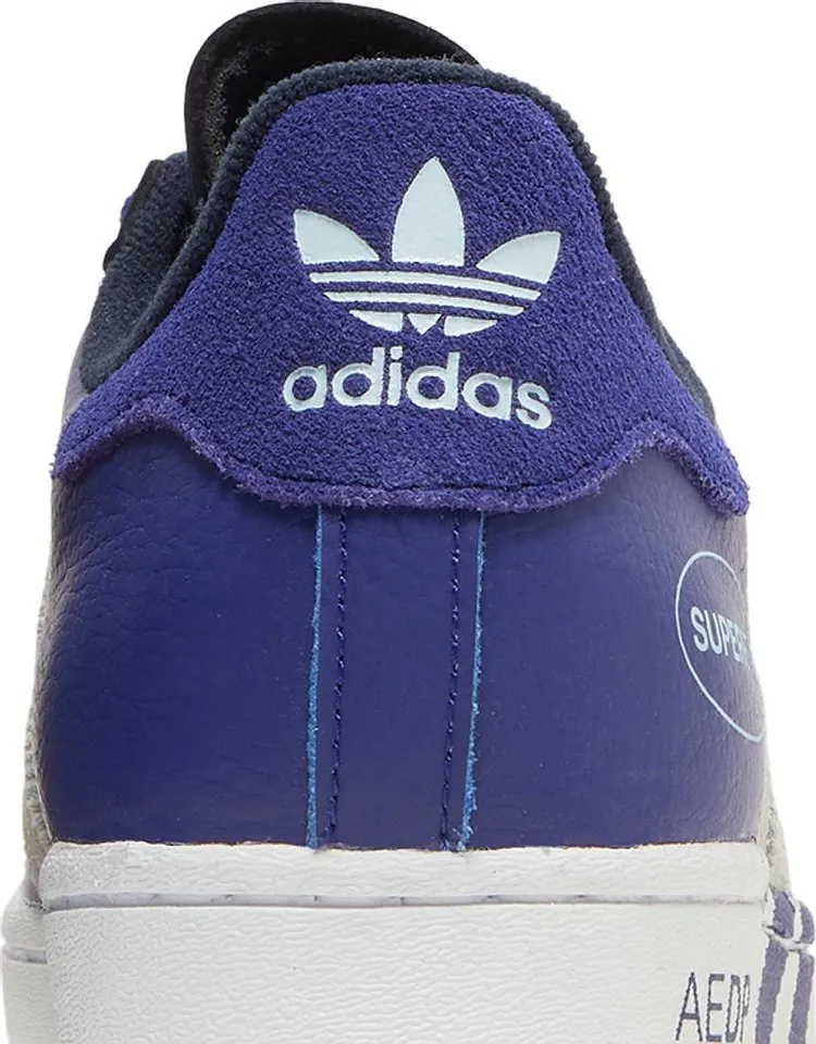 Adidas Superstar 'Extended Midfoot Stripes - Legacy Indigo' Sneakers, Blue