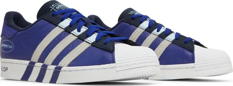 Adidas Superstar 'Extended Midfoot Stripes - Legacy Indigo' Sneakers, Blue