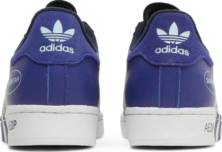 Adidas Superstar 'Extended Midfoot Stripes - Legacy Indigo' Sneakers, Blue