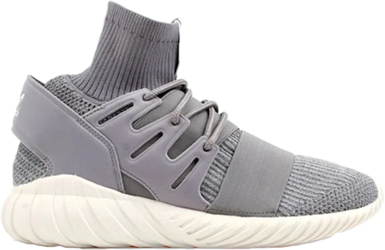 Adidas Tubular Doom Primeknit 'Medium Solid Grey' Sneakers, Gray