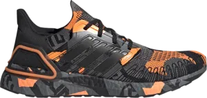 Adidas UltraBoost 20 'Geometric Pack - Black Signal Orange' sneakers, black