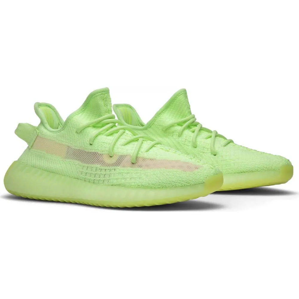 Adidas Yeezy Boost 350 V2 GID Glow Sneakers, Green