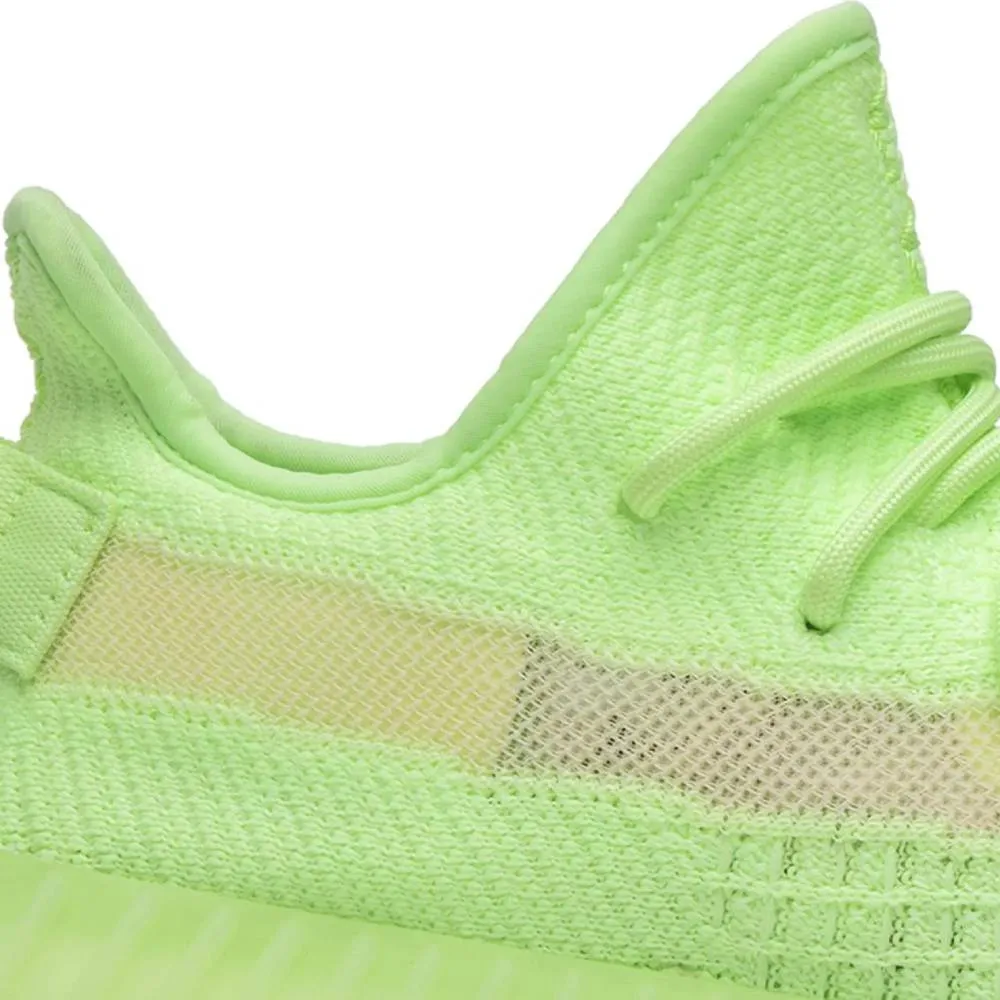 Adidas Yeezy Boost 350 V2 GID Glow Sneakers, Green