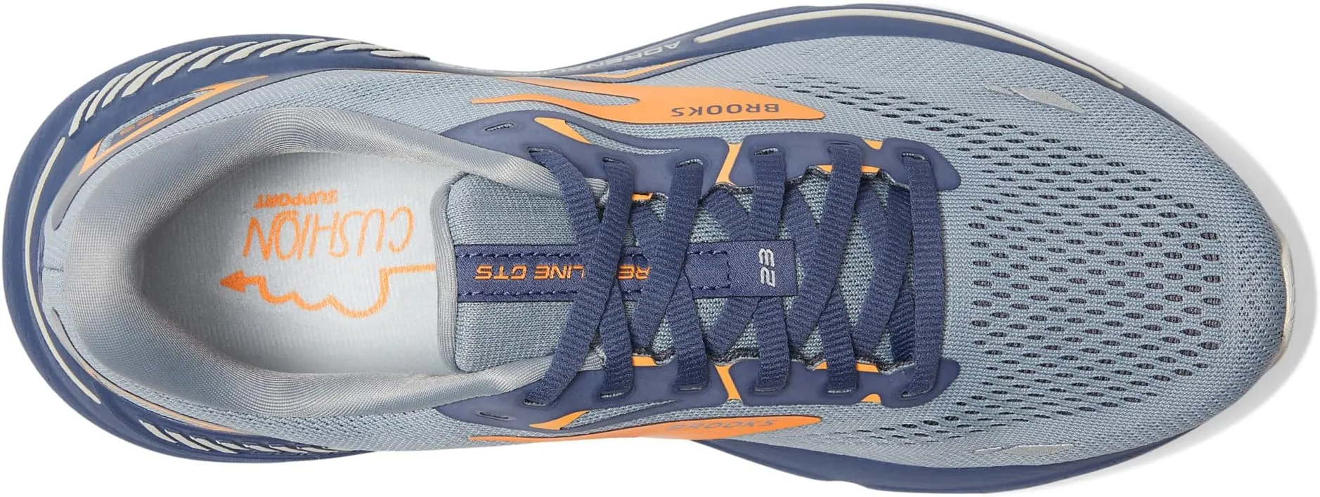 Adrenaline GTS 23 Brooks, Grey/Crown Blue/Orange