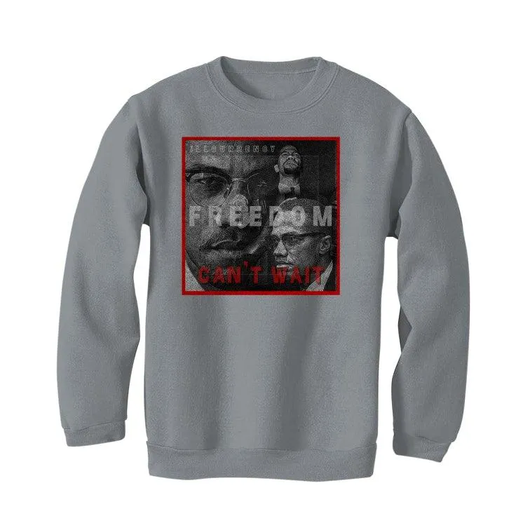Air Jordan 1 Low “Gym Red/GREY” Grey T-Shirt (FREEDOM CAN'T WAIT)