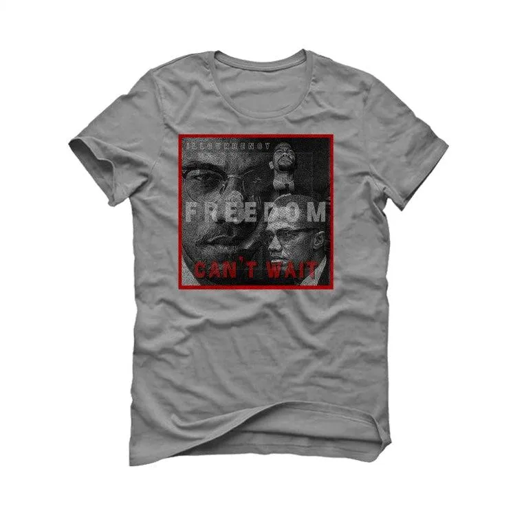Air Jordan 1 Low “Gym Red/GREY” Grey T-Shirt (FREEDOM CAN'T WAIT)