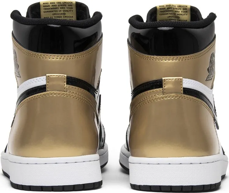 Air Jordan 1 Retro High OG NRG Gold Toe Sneakers, gold