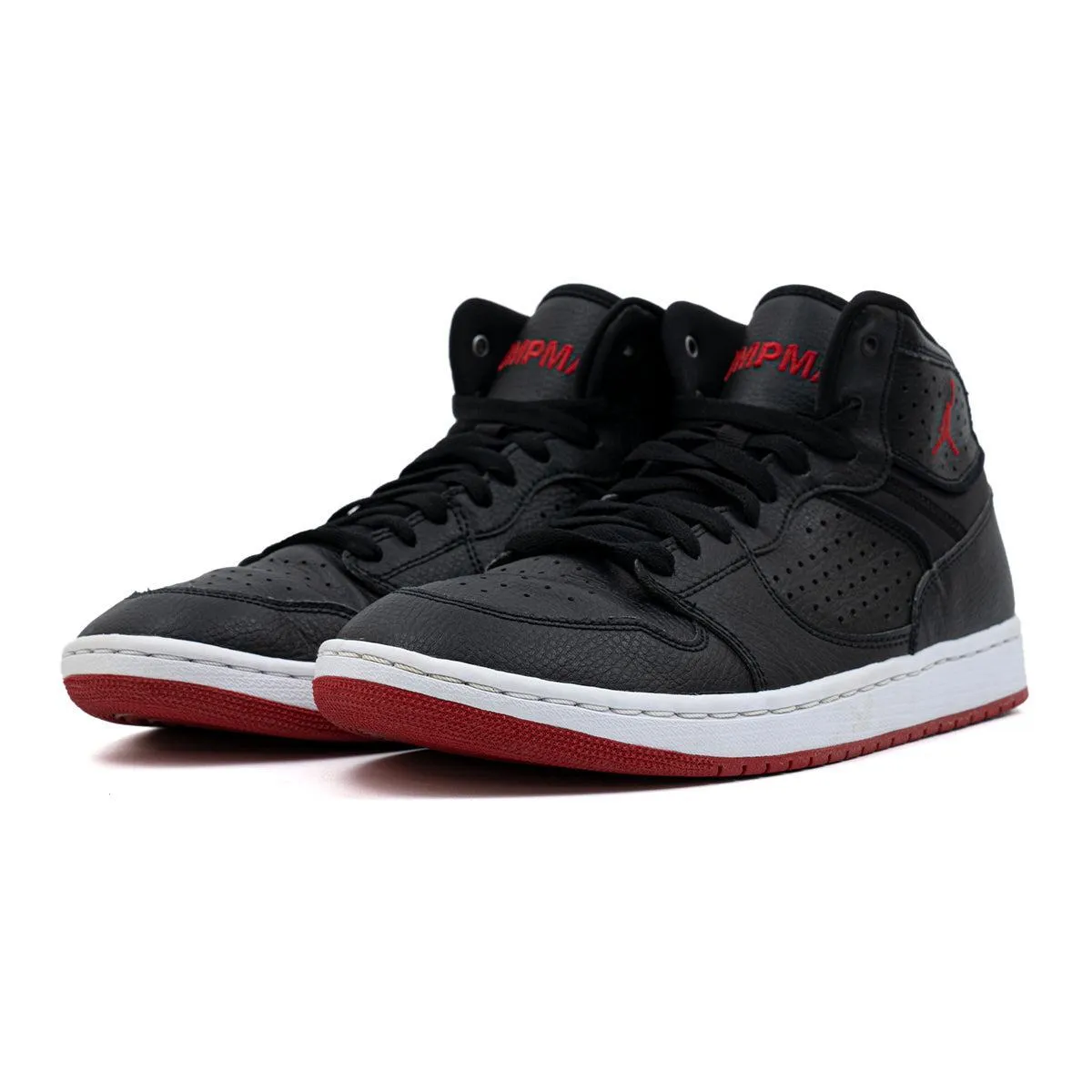 Air Jordan Access High-Top Sneakers Leather Black Colour For Men