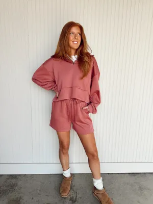 Annabelle Mock Half Zip Top & Short Set