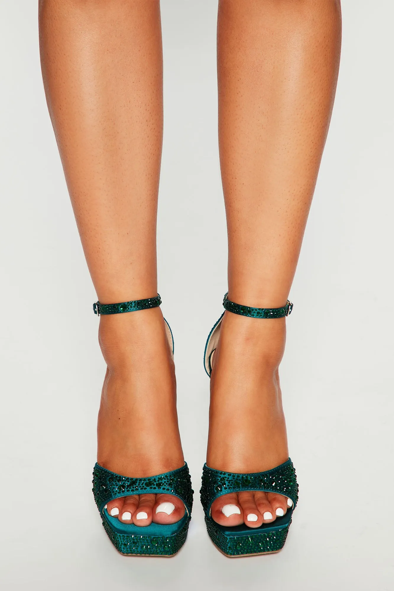 Arianne Rhinestone Heels - Blue