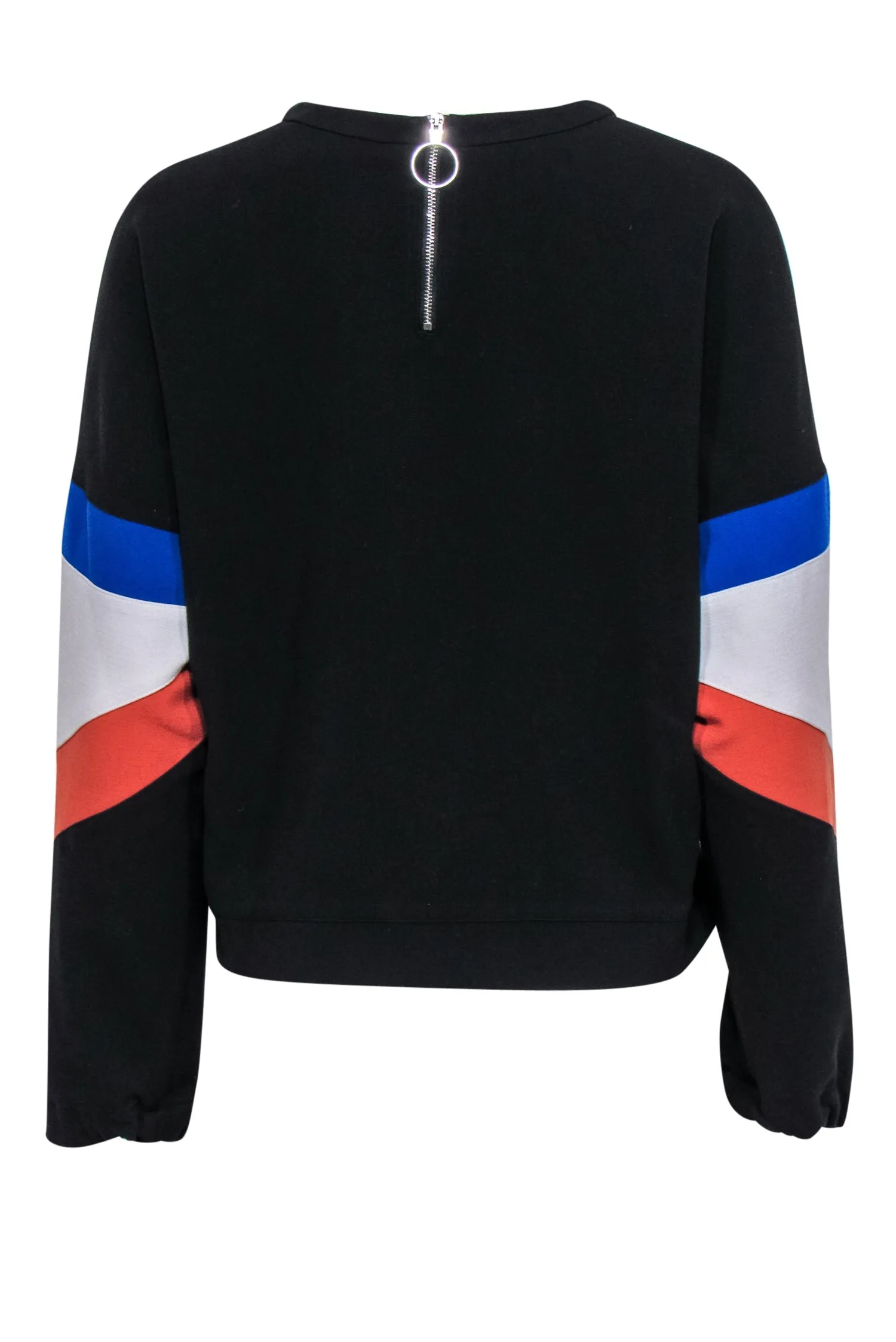 Ba&sh - Black & Multicolor Striped Sweatshirt Sz 6