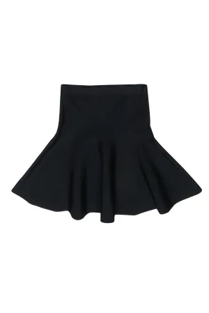 BCBG Max Azria - Black Skater-Style Bandage Skirt Sz M