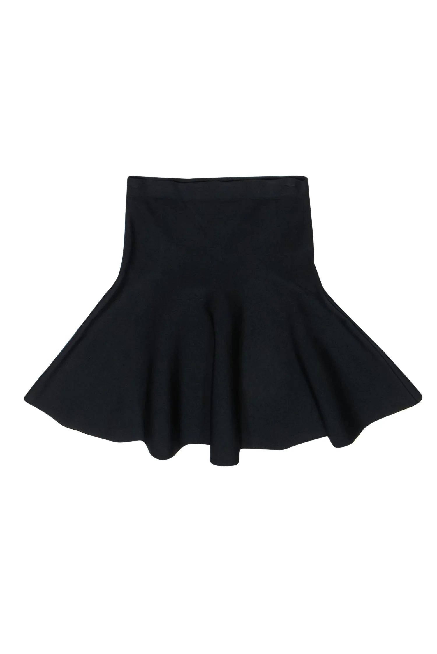 BCBG Max Azria - Black Skater-Style Bandage Skirt Sz M