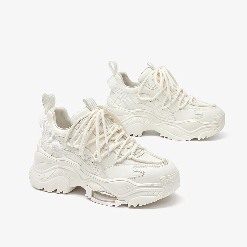 BeauToday Mixed Color Mesh Casual Chunky Sneakers for Women