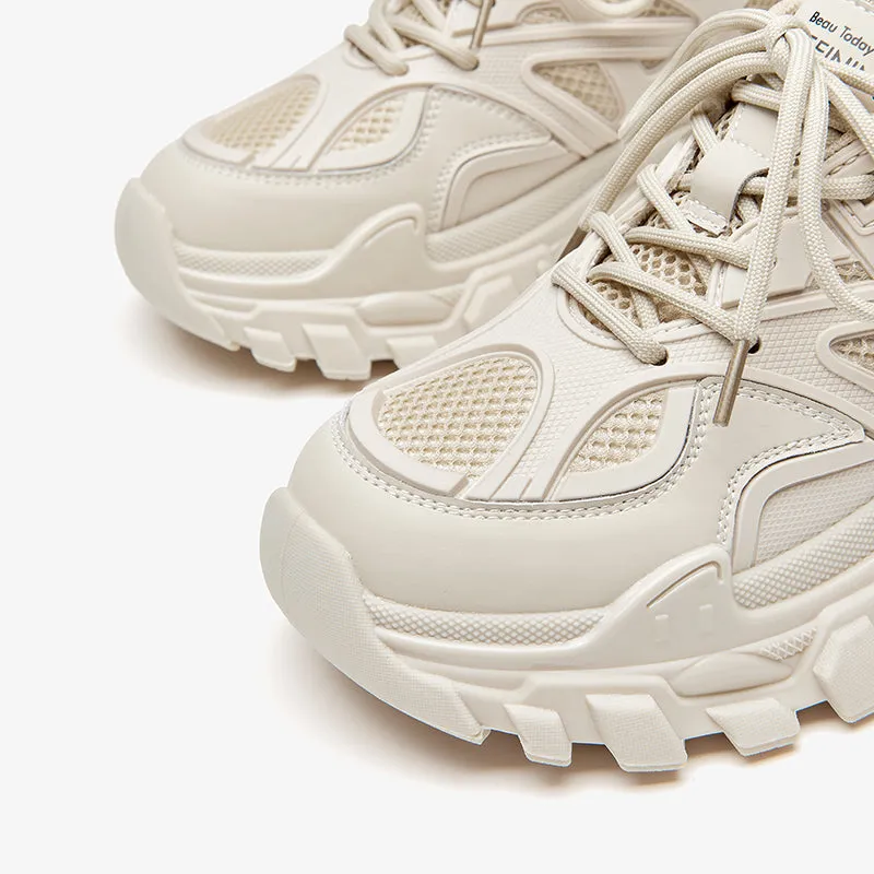 BeauToday Platfrom Chunky Mesh Sneakers for Women