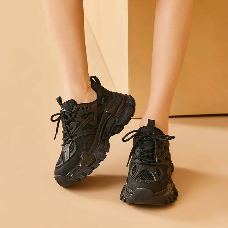 BeauToday Platfrom Chunky Mesh Sneakers for Women