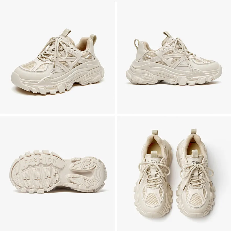 BeauToday Platfrom Chunky Mesh Sneakers for Women