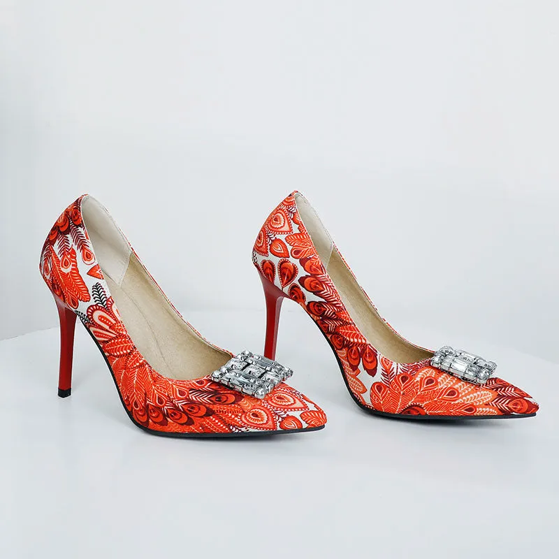 Bigsizeheels Banquet color with wedding heels - Red