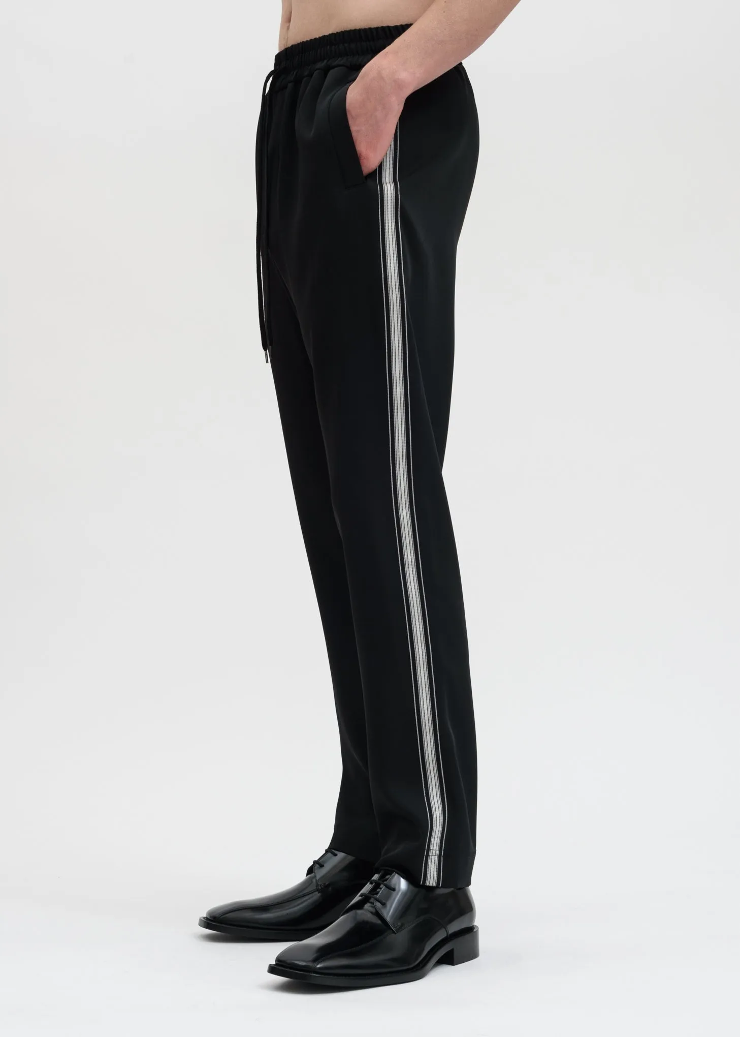 Black Buck Japanese Satin Track Pant