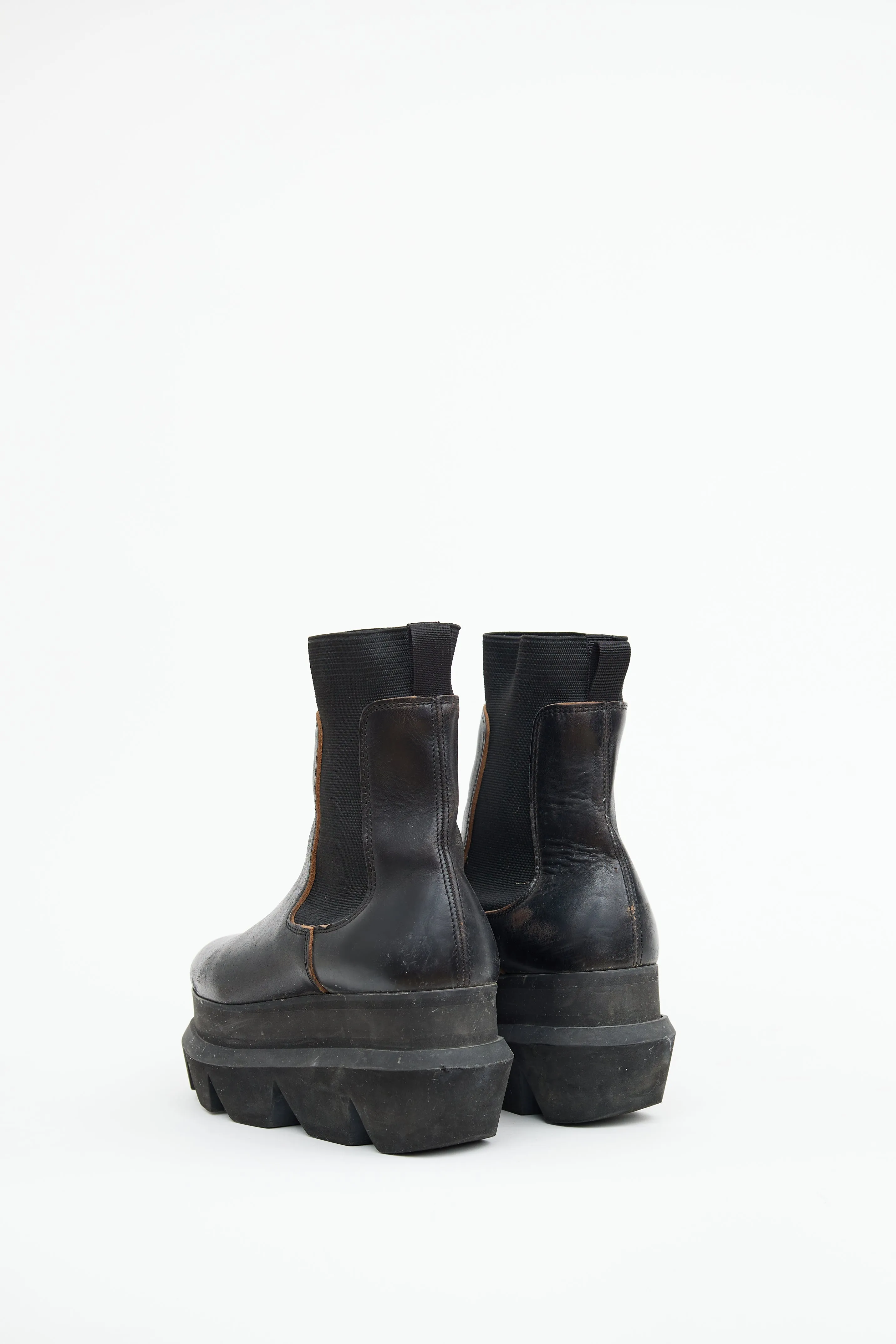 Black Platform Chelsea Boot