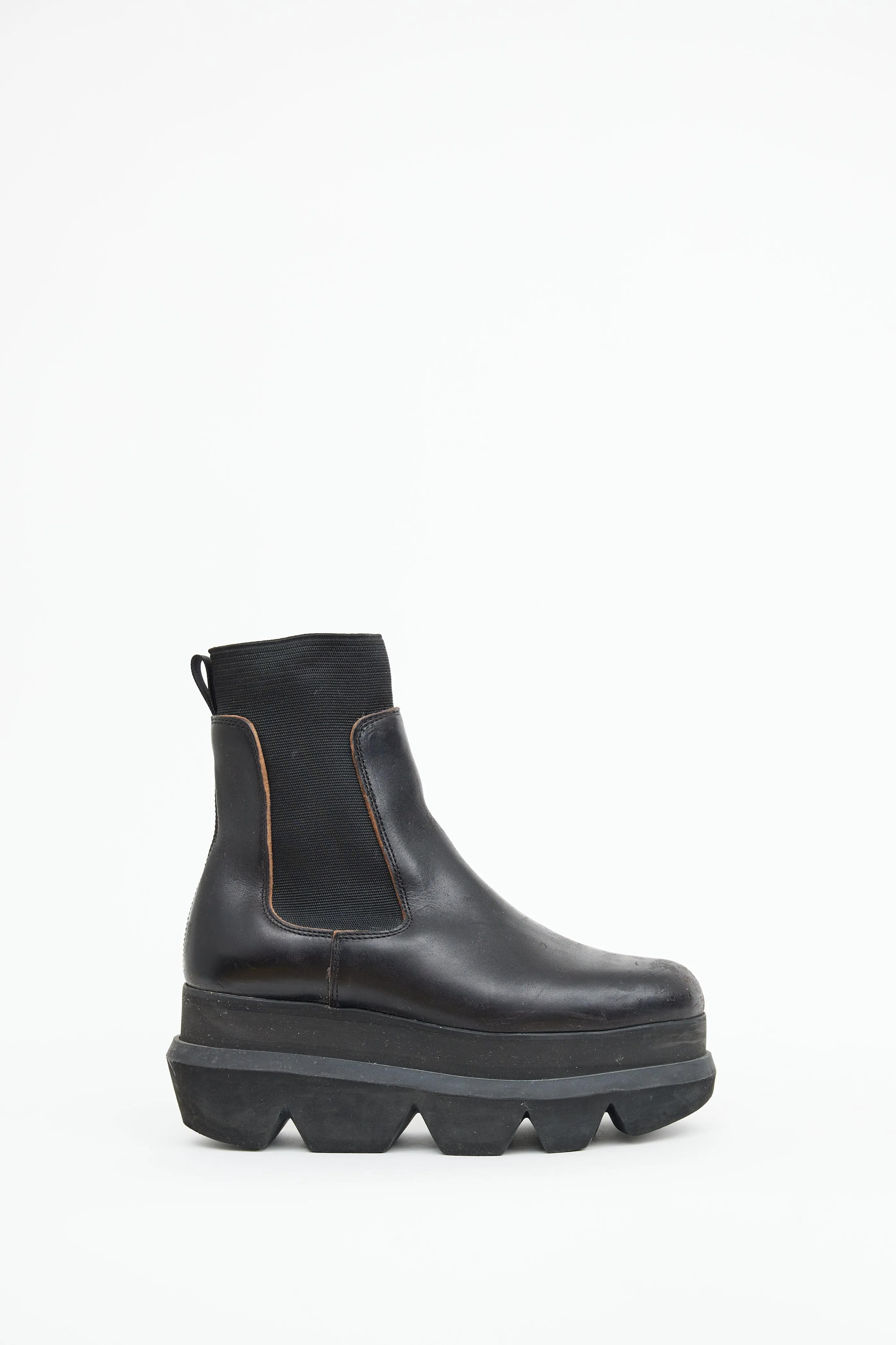 Black Platform Chelsea Boot