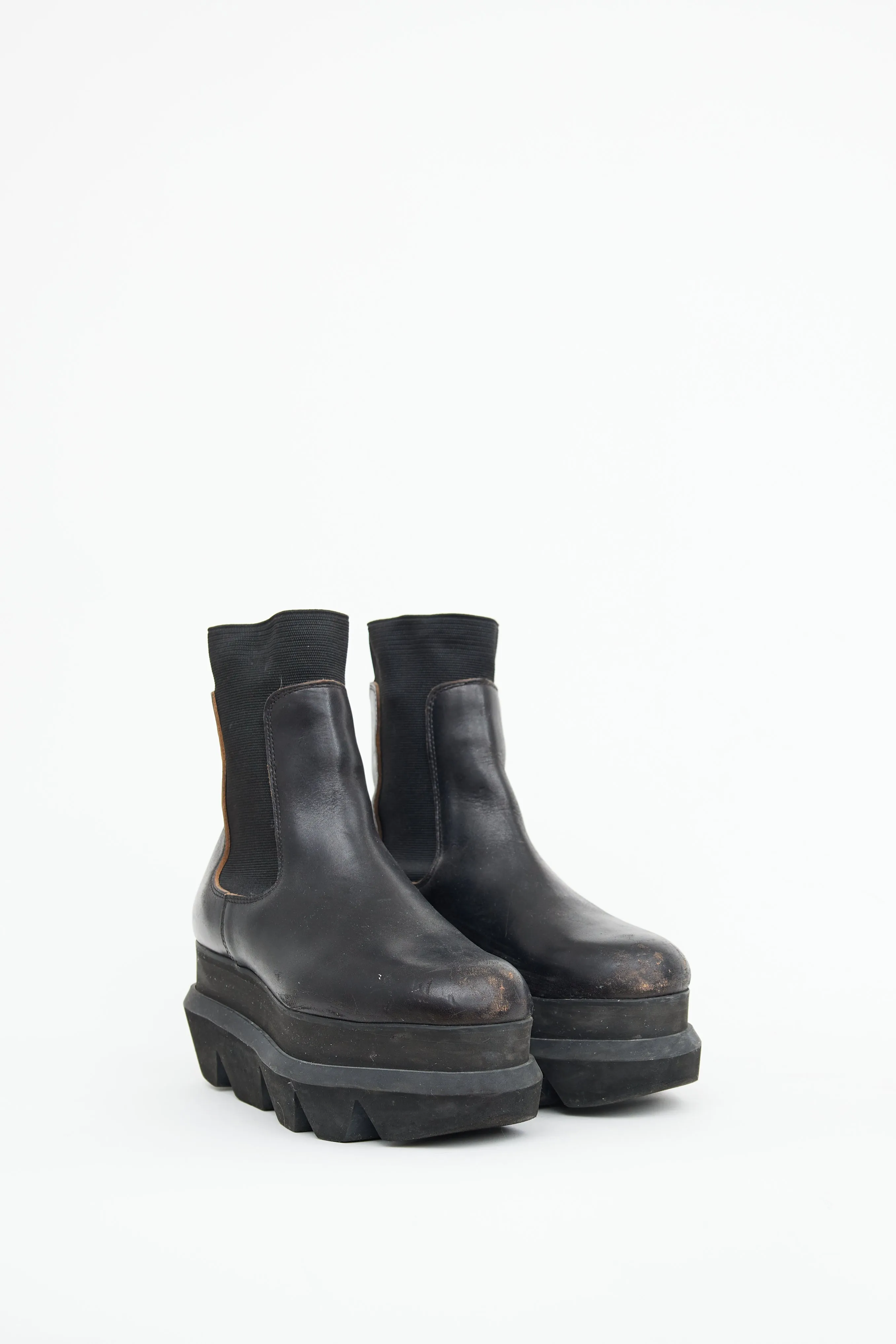 Black Platform Chelsea Boot