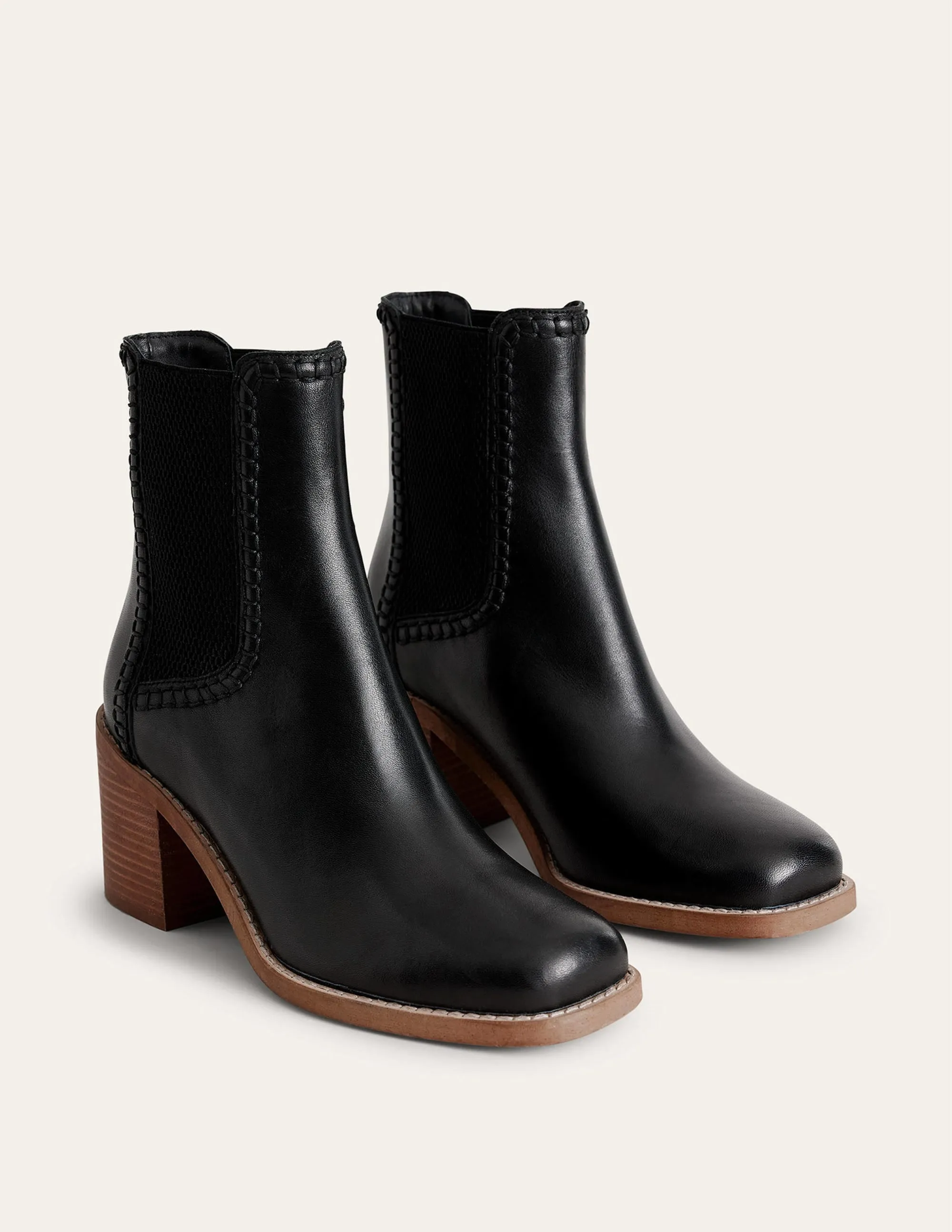 Block-Heel Chelsea Boots-Black