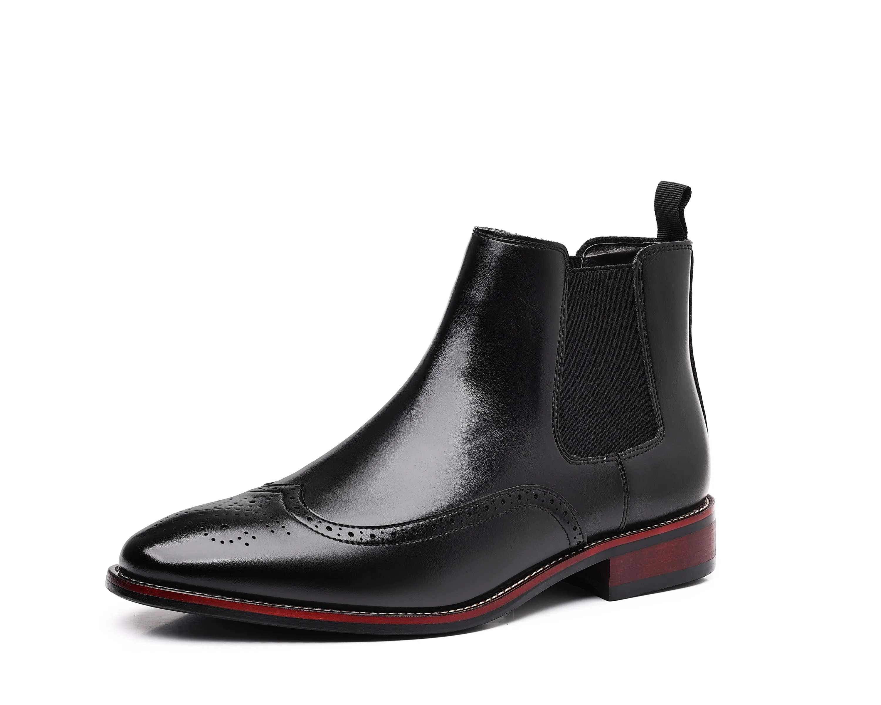 Brogue-Detail Chelsea Boots