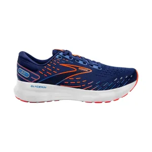 Brooks Men's Glycerin 20 Road Running Shoes - Blue Depths/Palace Blue/Orange - ONLINE STORE CREDIT/EXCHANGE ONLY