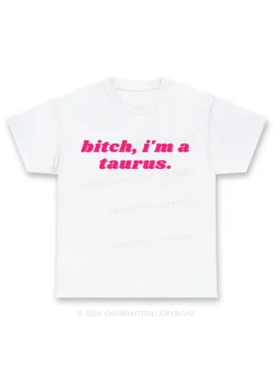 Bxtch I'm A Custom Zodiac Y2K Chunky Shirt Cherrykitten