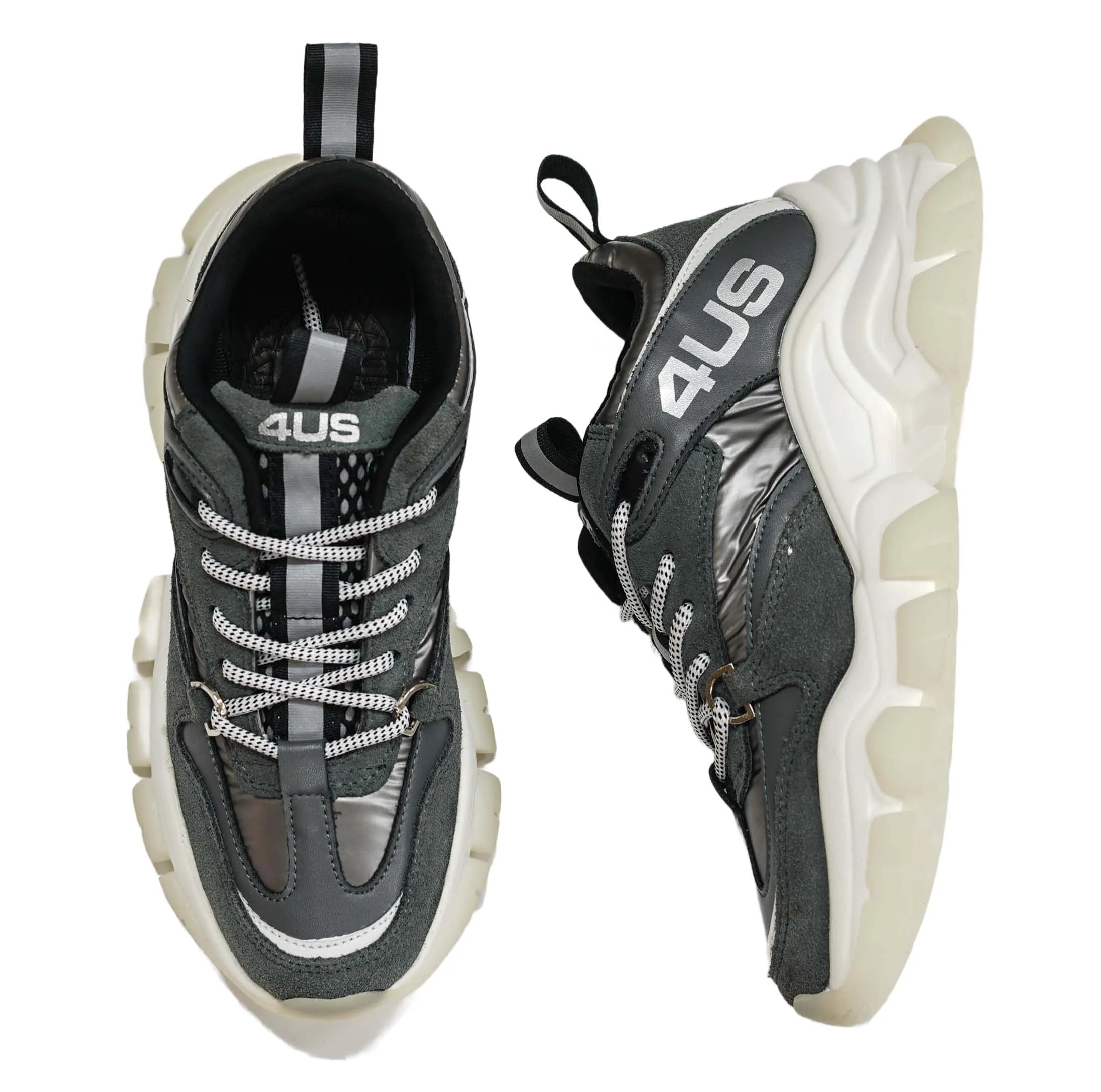 Cesare Paciotti 4US Women’s Chunky Grey Sneaker BB7040 40% off