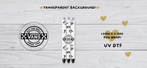 Checkered Shoe UVDTF pen wrap