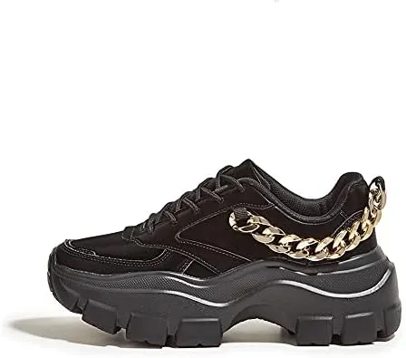 Chic & Fashionable Red Chunky Platform Sneakers